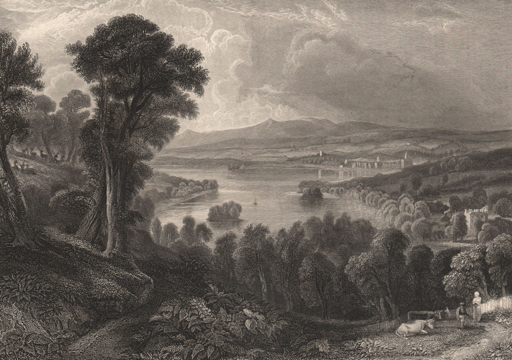 Lochwinnoch. Castle Semple Loch. Scotland. FLEMING 1868 old antique print